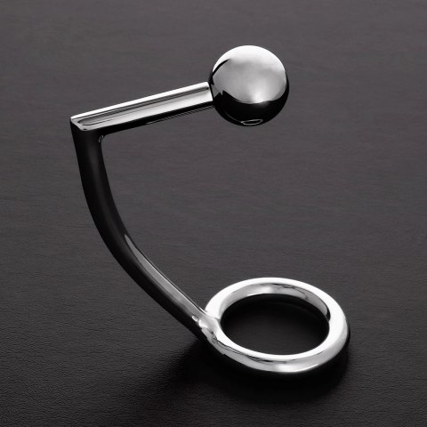 Steel - Pierścień erekcyjny z kulką analną - 2,2 x 1,2 / 55/30 mm Steel - Pierścień erekcyjny z kulką analną - 2,2 x 1,2 / 55/30 mm
