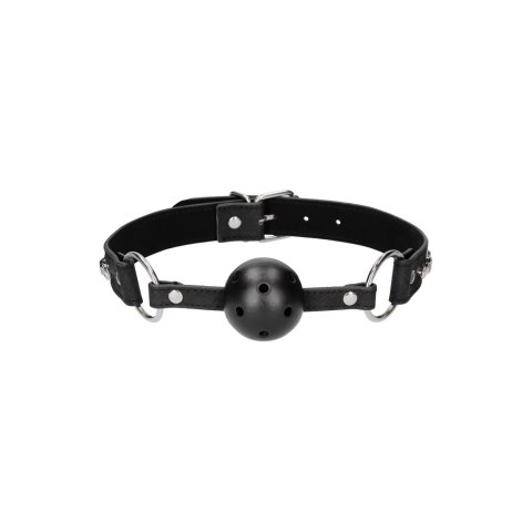 Breathable Ball Gag with with Diamond Studded Straps Ouch! by shots Breathable Ball Gag with with Diamond Studded Straps Ouch! by shots