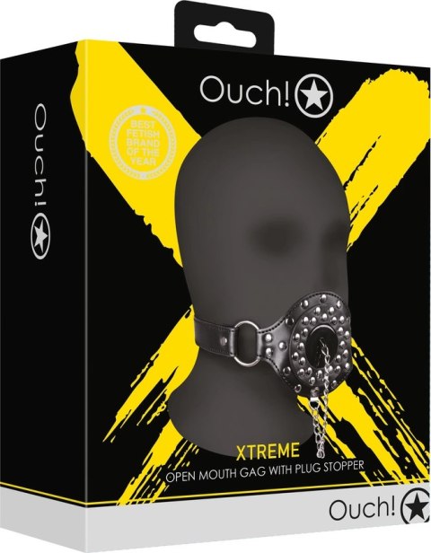 Otwarty knebel do ust z zatyczką Ouch! by shots Otwarty knebel do ust z zatyczką Ouch! by shots