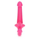 RealRock - Dildo StrapOn świecące w ciemności 13,5 cm