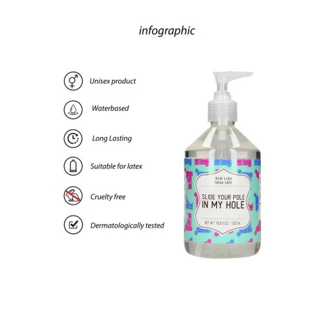 S-line by Shots - Lubrykant na bazie wody Slide Your Pole In My Hole 500 ml S-line by Shots - Lubrykant na bazie wody Slide Your Pole In My Hole 500 ml