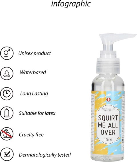 S-line by Shots - Lubrykant na bazie wody Squirt Me All Over 100 ml S-line by Shots - Lubrykant na bazie wody Squirt Me All Over 100 ml