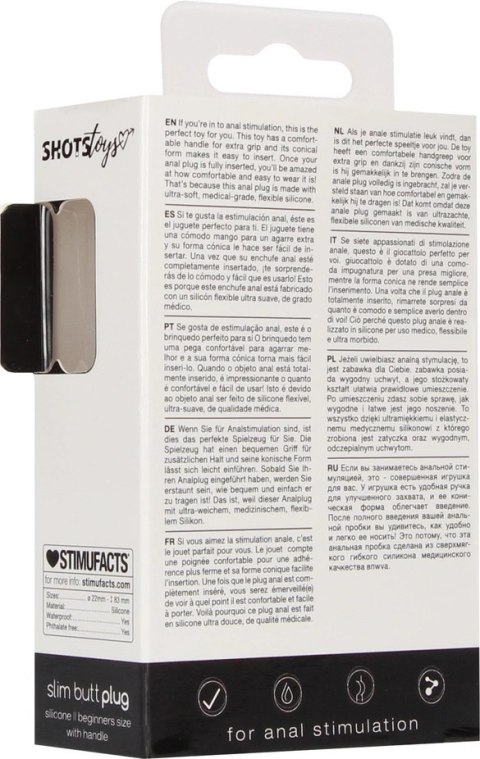 Shots Toys - Korek analny cienki Shots Toys - Korek analny cienki