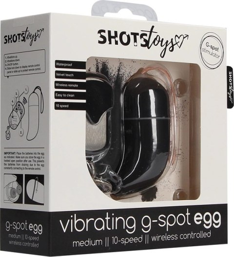 Shots Toys - Wibrujące jajko - punkt G - pilot - zestaw - średni Shots Toys - Wibrujące jajko - punkt G - pilot - zestaw - średni