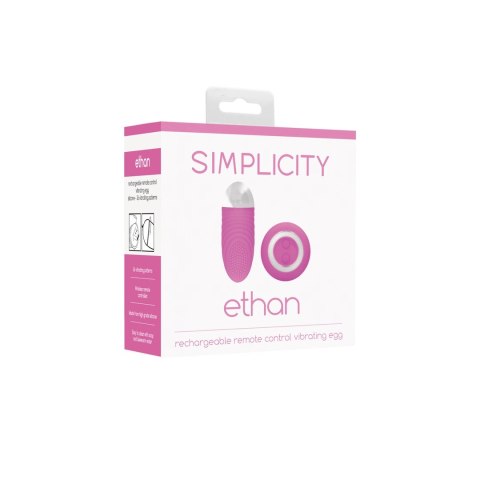 Simplicity by shots - Bezprzewodowe jajeczko stymulujące z pilotem Ethan Simplicity by shots - Bezprzewodowe jajeczko stymulujące z pilotem Ethan