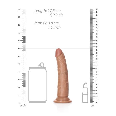 RealRock - Cienkie realistyczne dildo z przyssawką 15,5 cm RealRock - Cienkie realistyczne dildo z przyssawką 15,5 cm