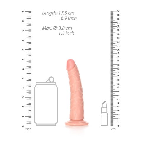 RealRock - Cienkie realistyczne dildo z przyssawką 15,5 cm RealRock - Cienkie realistyczne dildo z przyssawką 15,5 cm