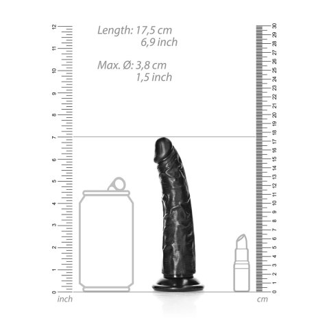 RealRock - Cienkie realistyczne dildo z przyssawką 15,5 cm RealRock - Cienkie realistyczne dildo z przyssawką 15,5 cm