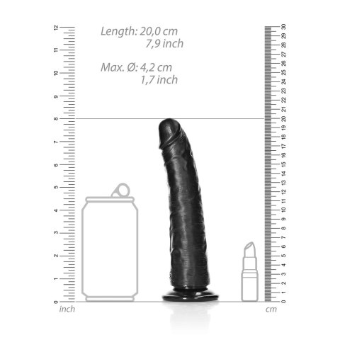 RealRock - Cienkie realistyczne dildo z przyssawką 18 cm RealRock - Cienkie realistyczne dildo z przyssawką 18 cm