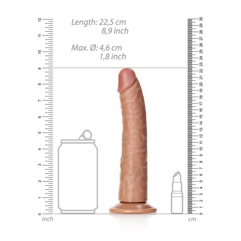 RealRock - Cienkie realistyczne dildo z przyssawką 20,5 cm RealRock - Cienkie realistyczne dildo z przyssawką 20,5 cm