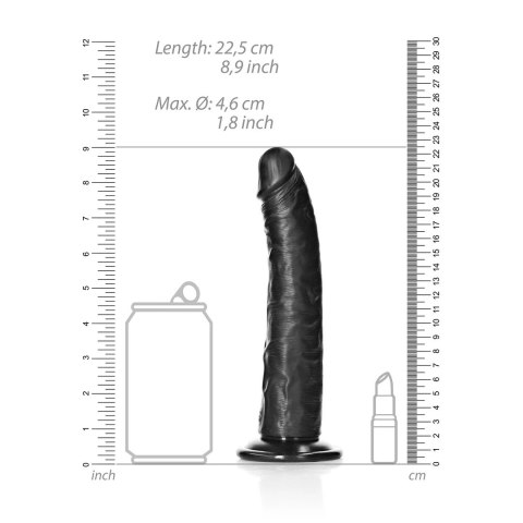 RealRock - Cienkie realistyczne dildo z przyssawką 20,5 cm RealRock - Cienkie realistyczne dildo z przyssawką 20,5 cm