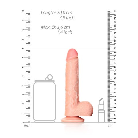 RealRock - Proste realistyczne dildo z jądrami i przyssawką 18 cm RealRock - Proste realistyczne dildo z jądrami i przyssawką 18 cm