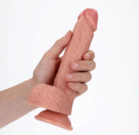 RealRock - Proste realistyczne dildo z jądrami i przyssawką 20,5 cm RealRock - Proste realistyczne dildo z jądrami i przyssawką 20,5 cm