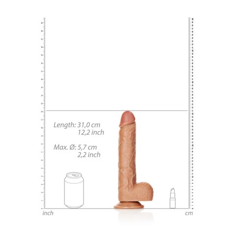 RealRock - Proste realistyczne dildo z jądrami i przyssawką 28 cm RealRock - Proste realistyczne dildo z jądrami i przyssawką 28 cm