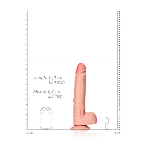 RealRock - Proste realistyczne dildo z jądrami i przyssawką 30,5 cm RealRock - Proste realistyczne dildo z jądrami i przyssawką 30,5 cm
