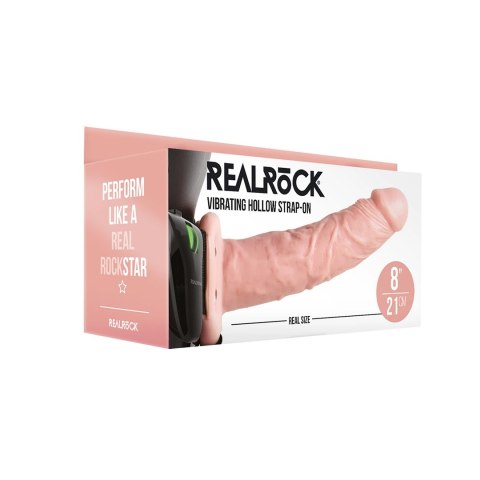 RealRock Model 20,5 cm - Wibrator z systemem paskow, regulowany RealRock Model 20,5 cm - Wibrator z systemem paskow, regulowany