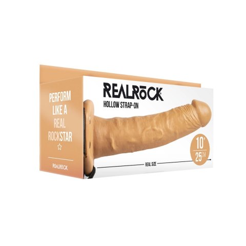 RealRock - Wibrator - dildo na regulowanym pasku 24,5 cm RealRock - Wibrator - dildo na regulowanym pasku 24,5 cm