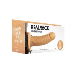 RealRock - Wibrator - dildo z jądrami na pasku 15,5 cm
