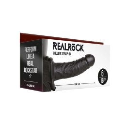 RealRock - Wibrator - dildo z jądrami na pasku 15,5 cm