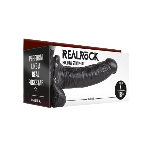 RealRock - Wibrator - dildo z jądrami na pasku 18 cm RealRock - Wibrator - dildo z jądrami na pasku 18 cm