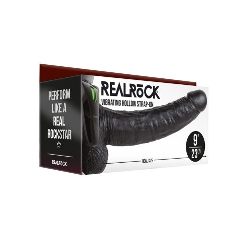 RealRock - Wibrator - dildo z jądrami na pasku 23 cm RealRock - Wibrator - dildo z jądrami na pasku 23 cm
