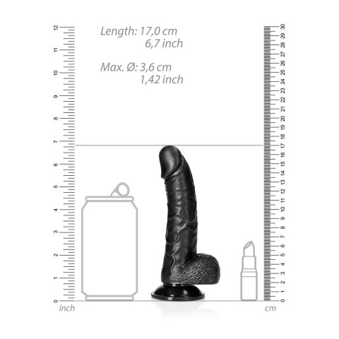 RealRock - Zakrzywione realistyczne dildo z jądrami i przyssawką 15,5 cm RealRock - Zakrzywione realistyczne dildo z jądrami i przyssawką 15,5 cm