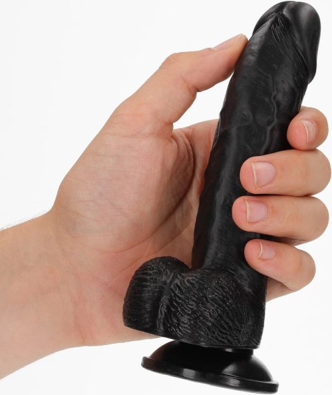 RealRock - Zakrzywione realistyczne dildo z jądrami i przyssawką 15,5 cm RealRock - Zakrzywione realistyczne dildo z jądrami i przyssawką 15,5 cm
