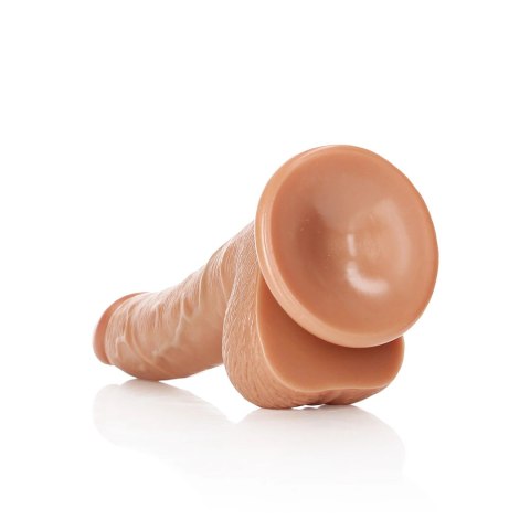 RealRock - Zakrzywione realistyczne dildo z jądrami i przyssawką 18 cm RealRock - Zakrzywione realistyczne dildo z jądrami i przyssawką 18 cm