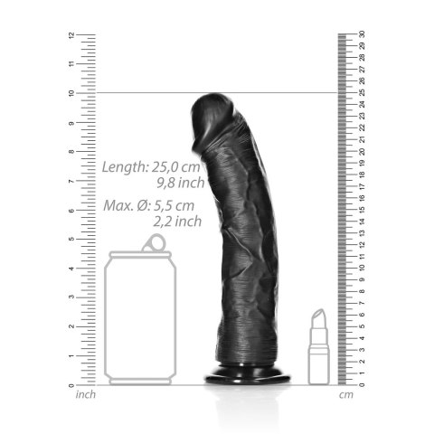 RealRock - Zakrzywione realistyczne dildo z jądrami i przyssawką 23 cm RealRock - Zakrzywione realistyczne dildo z jądrami i przyssawką 23 cm