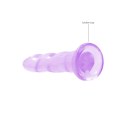 RealRock - Dildo z przyssawką karbowane 17 cm