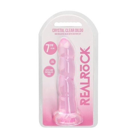 RealRock - Dildo z przyssawką karbowane 17 cm RealRock - Dildo z przyssawką karbowane 17 cm
