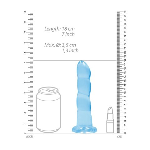 RealRock - Dildo z przyssawką karbowane 17 cm RealRock - Dildo z przyssawką karbowane 17 cm