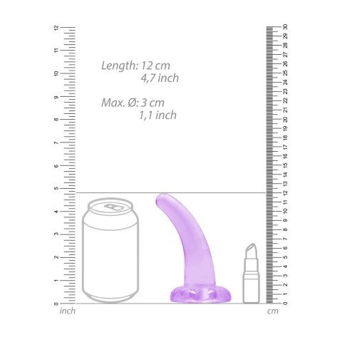 RealRock - Dildo z przyssawką zakrzywione 11,5 cm RealRock - Dildo z przyssawką zakrzywione 11,5 cm
