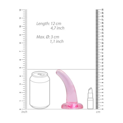 RealRock - Dildo z przyssawką zakrzywione 11,5 cm RealRock - Dildo z przyssawką zakrzywione 11,5 cm