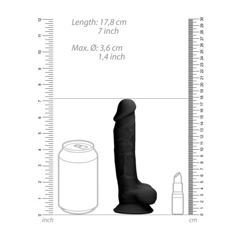 RealRock - Silikonowe dildo z jądrami 18 cm RealRock - Silikonowe dildo z jądrami 18 cm