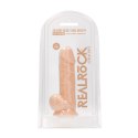 RealRock - Silikonowe dildo z jądrami 21,6 cm