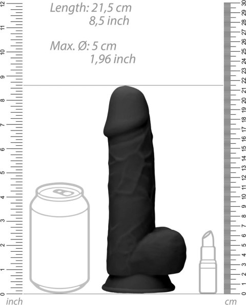 RealRock - Silikonowe dildo z jądrami 21,6 cm RealRock - Silikonowe dildo z jądrami 21,6 cm