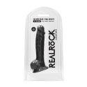 RealRock - Silikonowe dildo z jądrami 23 cm
