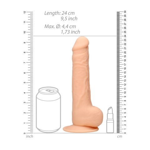 RealRock - Silikonowe dildo z jądrami 24 cm RealRock - Silikonowe dildo z jądrami 24 cm