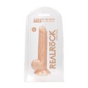 RealRock - Silikonowe dildo z jądrami 24 cm