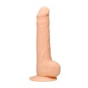 RealRock - Silikonowe dildo z jądrami 24 cm