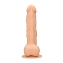 RealRock - Silikonowe dildo z jądrami 24 cm