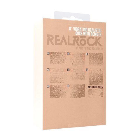 RealRock - Wibrujące realistyczne dildo z jądrami - z pilotem 20 cm RealRock - Wibrujące realistyczne dildo z jądrami - z pilotem 20 cm