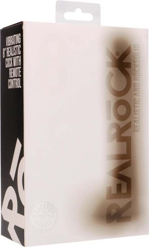 RealRock - Wibrujące realistyczne dildo z jądrami - z pilotem 20 cm RealRock - Wibrujące realistyczne dildo z jądrami - z pilotem 20 cm