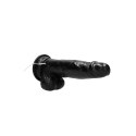 RealRock - Wibrujące realistyczne dildo z jądrami - z pilotem 20 cm
