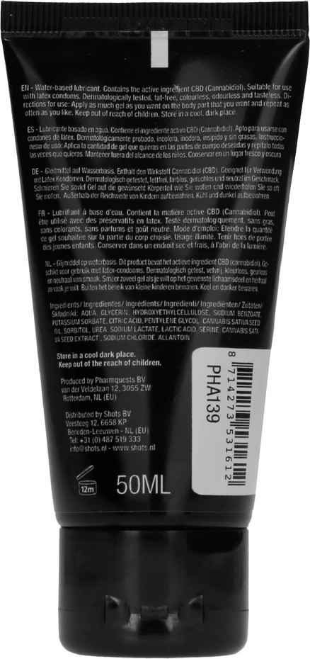Lubrykant na bazie wody CBD 50 ml Pharmquests shots Lubrykant na bazie wody CBD 50 ml Pharmquests shots