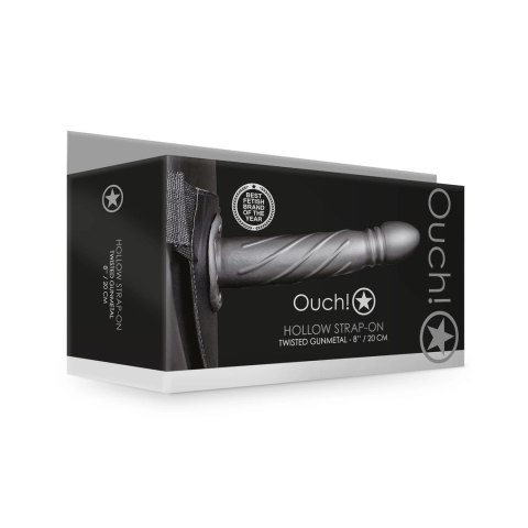 Ouch! - Dildo na pasku - zakręcone wypustki - 20 cm Ouch! - Dildo na pasku - zakręcone wypustki - 20 cm