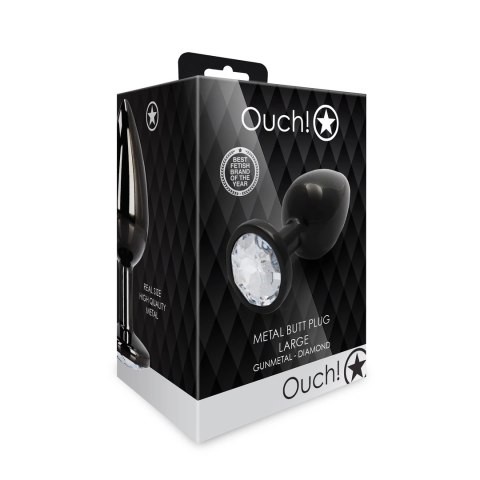Ouch! - Metalowy korek analny - Okragły - Duży Ouch! - Metalowy korek analny - Okragły - Duży