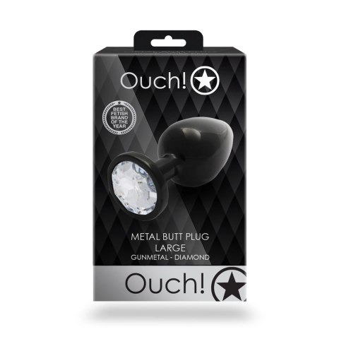Ouch! - Metalowy korek analny - Okragły - Duży Ouch! - Metalowy korek analny - Okragły - Duży