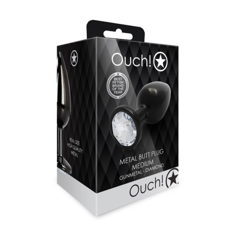 Ouch! - Metalowy korek analny - Okragły - Średni Ouch! - Metalowy korek analny - Okragły - Średni